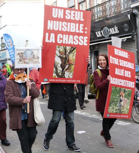 Quelques membres du CA pendant le cortège